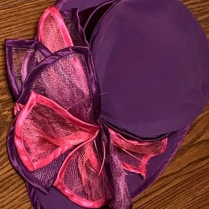 Purple and Pink Women's Hat